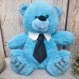 Blue Grandpa Bear with Black Tie 30cm