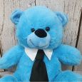 Blue Grandpa Bear with Black Tie 30cm