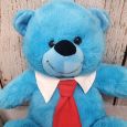 Blue Dad Bear with Red Tie 30cm