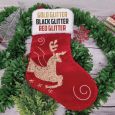 Personalised Christmas Stocking Gold Sequin Reindeer
