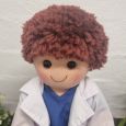 Get Well Doctor Rag Doll with Badge 35cm