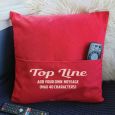 Personalised Pocket Pillow Cover Red