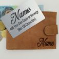 Personalised Cow Hide Mens Leather Wallet