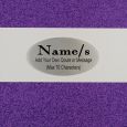 Personalised Christening Guest Book- Purple Glitter