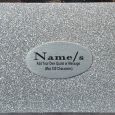 Baptism Personalised Guest Book Album & Pen Silver Glitter