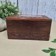 Carved Wooden Urn Baby Cremation Ashes Box
