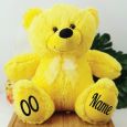 Personalised 1st Birthday Teddy Bear 40cm Plush  Yellow
