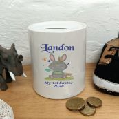 1st Easter Money Box Coin Bank - Tribal Bunny