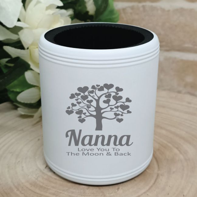 Nana Engraved White Can Cooler Personalised