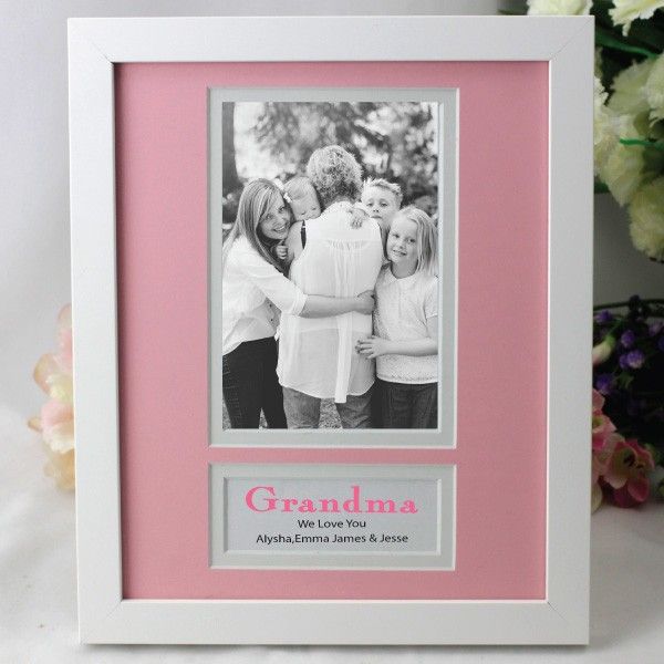 Personalised Grandma Photo Frame 4x6  - Pink