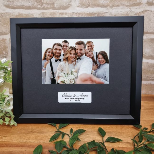 Custom Wedding Frame 4x6 - Black