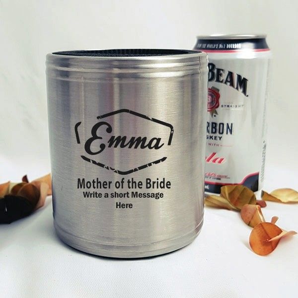 Mother Of The Bride Engraved Silver Can Cooler Personalised