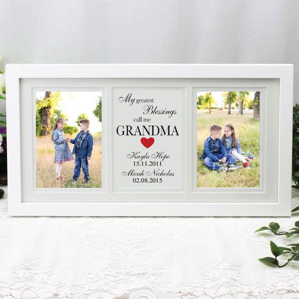 Grandma White Gallery Collage Frame Typography Print