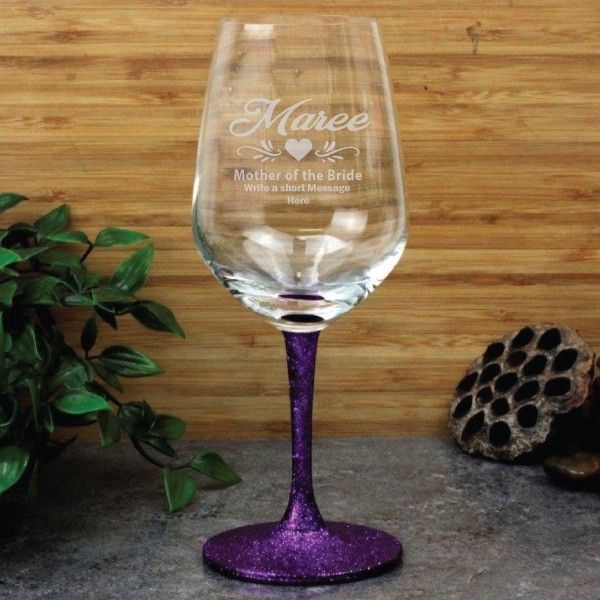 Engraved Personalised Wine Glass 450ml - Mother Of The Bride 