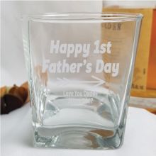 First Fathers Day Engraved Personalised Scotch Spirit Glass