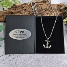 Stainless Steel Anchor Necklace Gift for Grandad