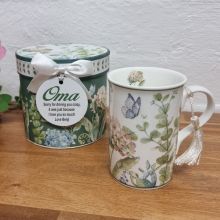 Grandma Hydrangea Mug with Personalised Gift Box