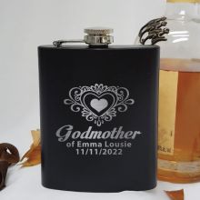 Godmother Black Flask - Personalised Gift