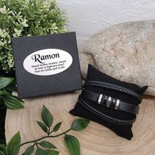 Stacked Leather Bracelet Graduation Gift Box