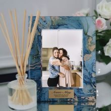 80th Birthday Frame 5x7 Photo Glass Fortune Of Blue