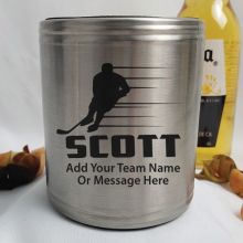 Hockey Coach Engraved Silver Stubby Can Cooler Personalised
