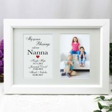 Nana Blessing Photo Frame Typography Print 4x6 White