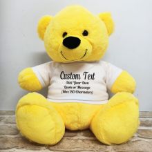 Custom Text Message Bear 40cm Yellow