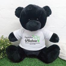 Personalised Graduation T-Shirt Bear 40cm Black