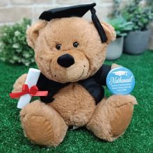 Graduation Brown Teddy Bear with Personalised Badge