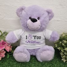 Valentines Day Anatomical Heart Bear Lavender Plush 30cm