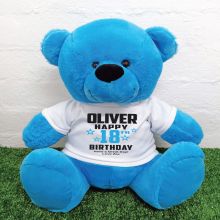 Personalised 18th Birthday Bear Blue 40cm