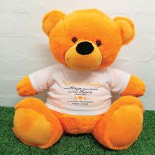 Personalised Memory Teddy Bear 40cm Orange