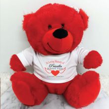 Personalised In Loving Memory Bear Red Plush