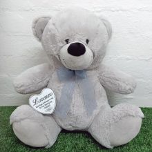 Naming Day Keepsake Bear with heart Grey 40cm