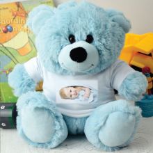 Personalised Photo T-Shirt Teddy Bear - Light Blue