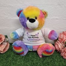 30th Birthday party Bear Rainbow Plush 30cm