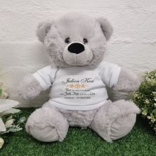 Christening Personalised Bear Grey Plush 30cm