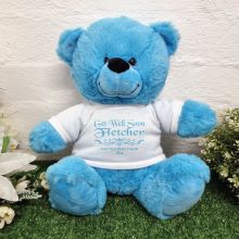 Get Well Soon Bear Bright Blue 30cm