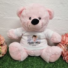 Personalised Photo Bear Light Pink 30cm