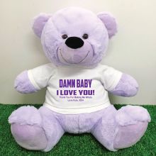 Naughty Love You Valentines Day Bear - 40cm Lavender