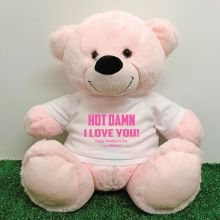 Naughty Love You Valentines Day Bear - 40cm Light Pink
