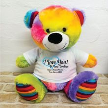 Valentines Day Bear Love Your Naughty Bits - 40cm Rainbow