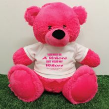Valentines Day Bear You may Be A - 40cm Hot Pink
