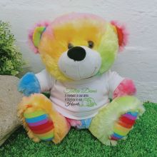 Baby Memorial Teddy Bear Rainbow Plush