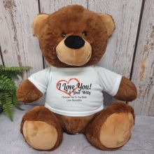 Valentines Day Bear Love Your Naughty Bits - 40cm Brown