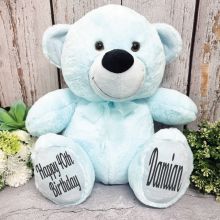 Personalised 40th Birthday Teddy Bear 40cm -Light Blue