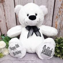 18th Birthday Teddy Bear 40cm -White
