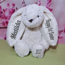 Personalised Easter Bunny Plush Hazel White