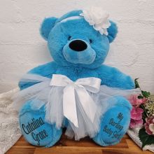 Baby Princess Teddy Bear 40cm Bright Blue