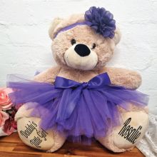 Personalised Ballerina Teddy Bear 40cm Plush Cream